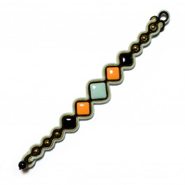 BRACCIALE SIMPLE GRACE MENTA ARANCIO E NERO